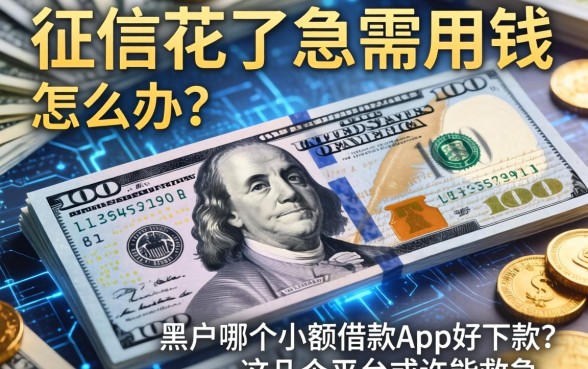 征信花了急需用钱怎么办？黑户哪个小额借款app好下款？这几个平台或许能救急