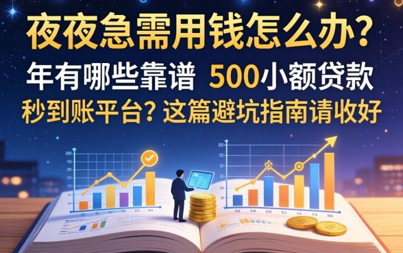 深夜急需用钱怎么办？2026年有哪些靠谱的500小额贷款秒到账平台？这篇避坑指南请收好！