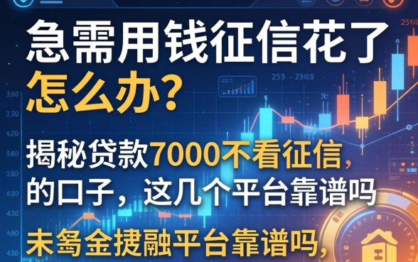 急需用钱征信花了怎么办？揭秘贷款7000不看征信的口子，这几个平台靠谱吗？
