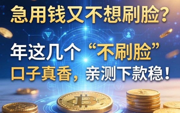 急用钱又不想刷脸？2026年这几个“不刷脸”口子真香，亲测下款稳！