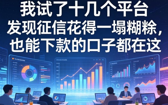 我试了十几个平台，发现征信花得一塌糊涂也能下款的口子都在这