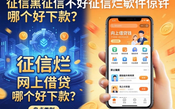征信黑征信不好征信烂网上借钱的软件哪个好下款？盘点两个类别