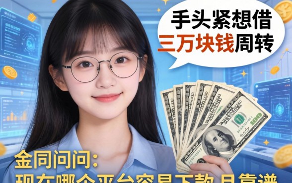手头紧想借三万块钱周转，请问现在哪个平台容易下款且靠谱？