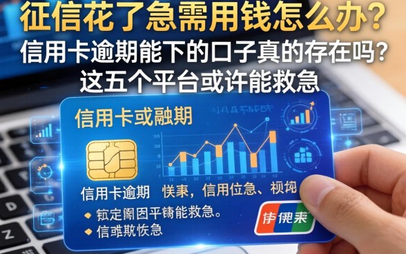 征信花了急需用钱怎么办？信用卡逾期能下的口子真的存在吗？这五个平台或许能救急