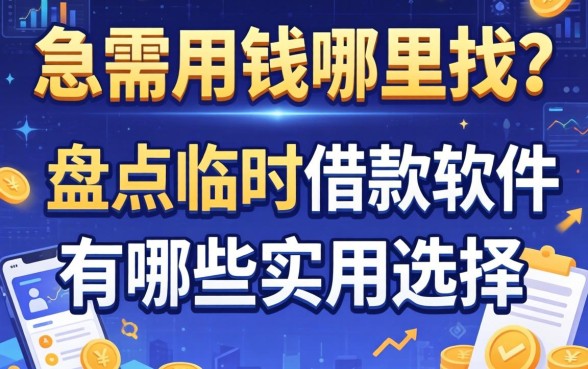 急需用钱哪里找？盘点临时借款的软件有哪些实用选择