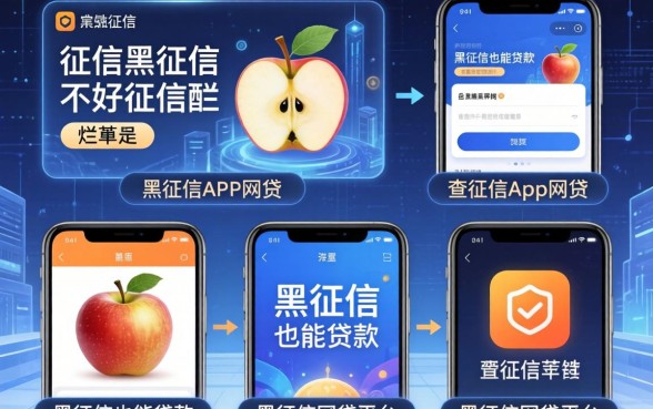 征信黑征信不好征信烂苹果不查征信app网贷，陈列5个黑征信也能贷款的网贷平台