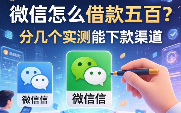 微信怎么借款五百？分享几个实测能下款的渠道