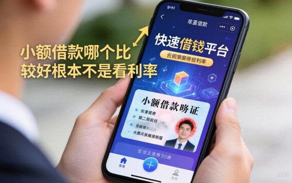 我用手机和身份证快速借钱平台，发现小额借款哪个比较好根本不是看利率
