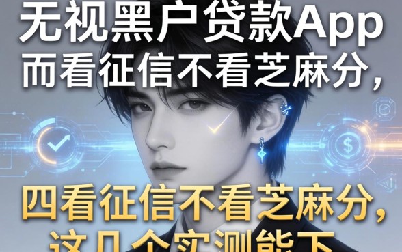 无视黑白户的贷款app不看征信不看芝麻分，这几个实测能下