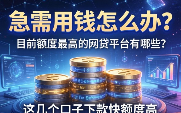 急需用钱怎么办？目前额度最高的网贷平台有哪些？这几个口子下款快额度高