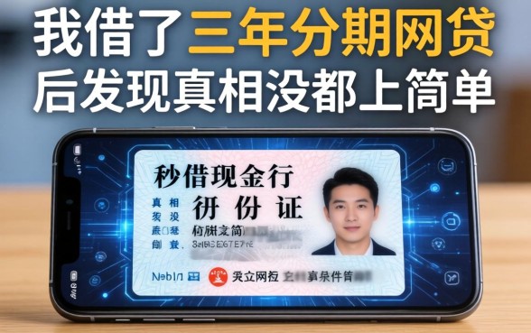 我借了三年分期的网贷,手机身份证秒借现金后发现真相没那么简单
