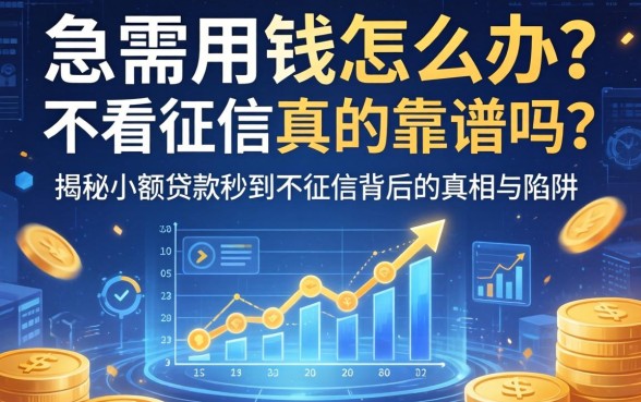 急需用钱怎么办？不看征信真的靠谱吗？揭秘小额贷款秒到不征信背后的真相与陷阱