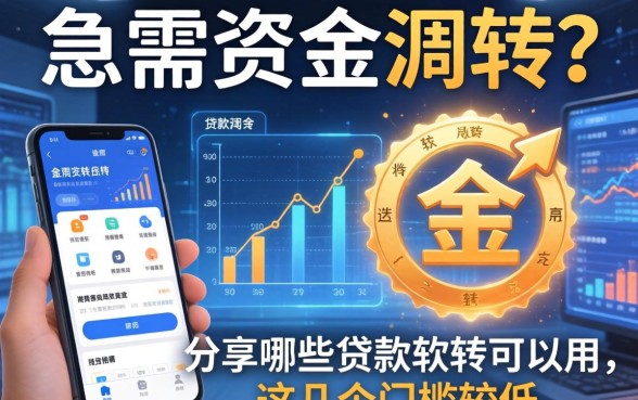 急需资金周转？分享哪些贷款软件可以用，这几个门槛较低