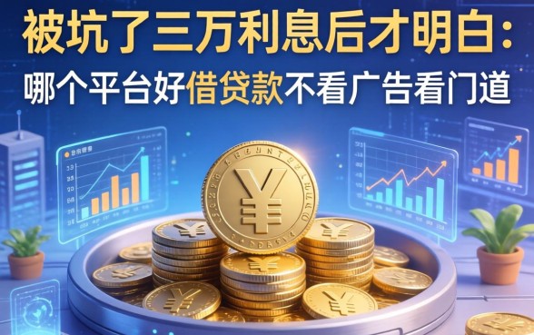 被坑了三万利息后才明白：哪个平台好借贷款不看广告看门道