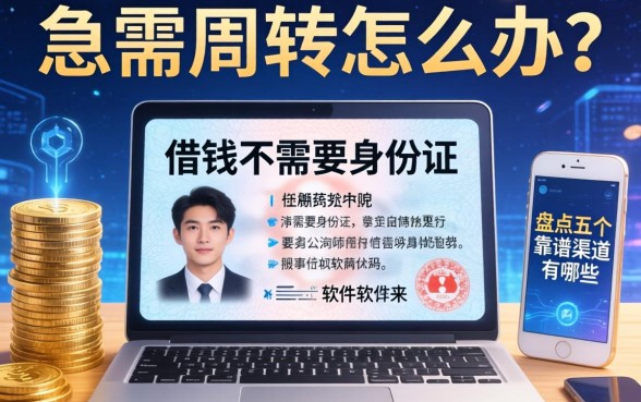 急需周转怎么办？借钱不需要身份证的软件有哪些呢？盘点五个靠谱渠道