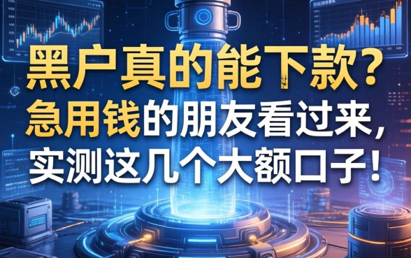 黑户真的能下款？急用钱的朋友看过来，实测这几个大额口子！