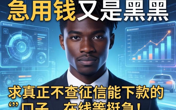 急用钱又是黑户，求真正不查征信能下款的口子，在线等挺急的！