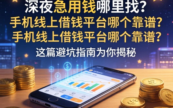 深夜急用钱哪里找？手机线上借钱平台哪个靠谱？这篇避坑指南为你揭秘