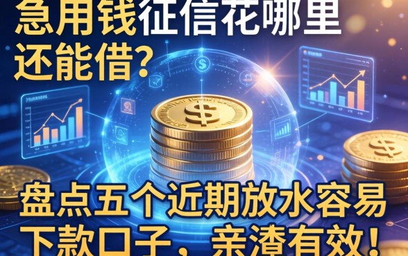 急用钱征信花哪里还能借？盘点五个近期放水容易下款的口子，亲测有效！