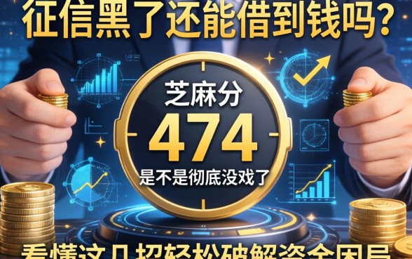 征信黑了还能借到钱吗?芝麻分474是不是彻底没戏了?看懂这几招轻松破解资金困局