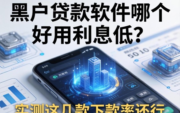 黑户贷款软件哪个好用利息低？实测这几款下款率还行