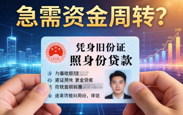 急需资金周转？分享几个凭身份证照片贷款的渠道