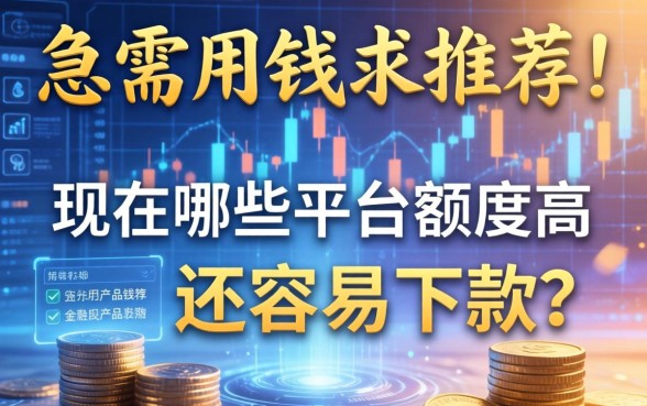 急需用钱求推荐！现在哪些平台额度高还容易下款？