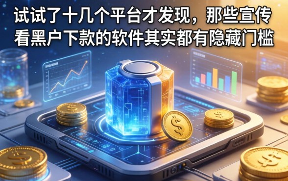 我试了十几个平台才发现，那些宣传不看黑户下款的软件其实都有隐藏门槛