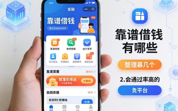 手机靠谱借钱的软件有哪些？整理几个通过率高的平台