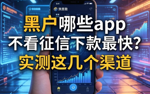 黑户哪些app不看征信下款最快？实测这几个渠道