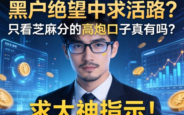 黑户绝望中求活路？只看芝麻分的高炮口子真有吗？求大神指点！