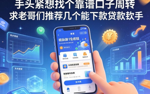 手头紧想找个靠谱口子周转，求老哥们推荐几个能下款的贷款软件！