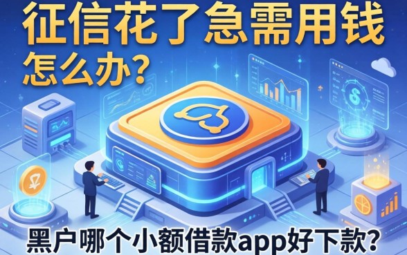 征信花了急需用钱怎么办？黑户哪个小额借款app好下款？这几个平台或许能救急