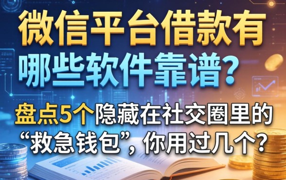 微信平台借款有哪些软件靠谱？盘点5个隐藏在社交圈里的“救急钱包”，你用过几个？
