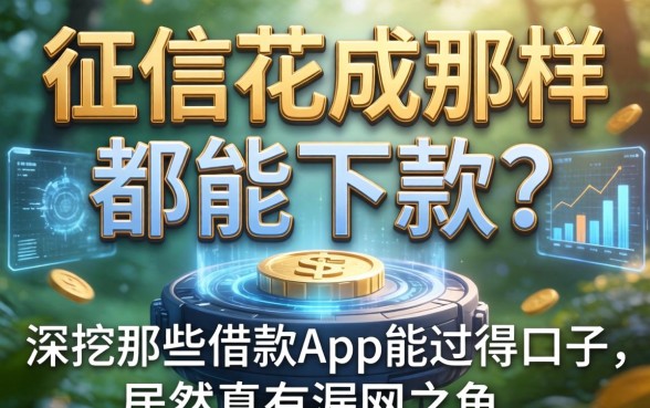 征信花成那样都能下款？深挖那些借款app能过得口子，居然真有漏网之鱼