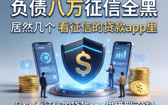 我负债八万征信全黑，居然在几个不看征信的贷款app里借到了钱