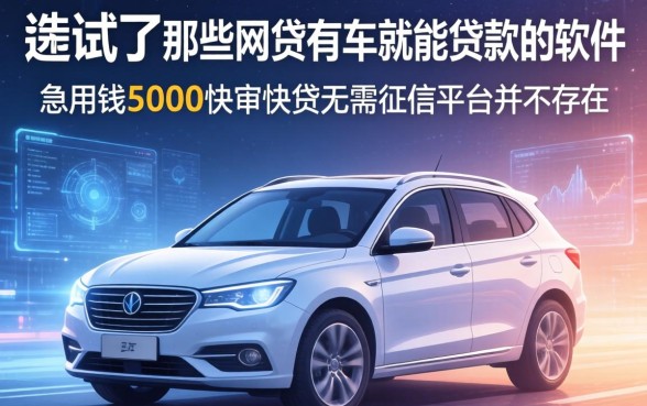 我试了那些网贷有车就能贷款的软件，发现急用钱5000快审快贷无需征信平台并不存在