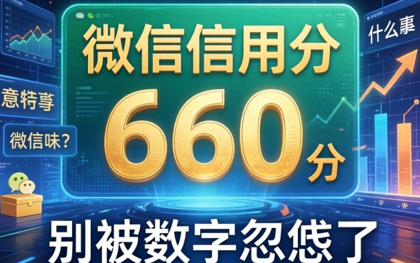 微信信用分660分意味着什么？别被数字忽悠了