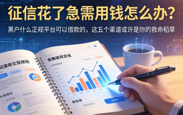 征信花了急需用钱怎么办？黑户什么正规平台可以借款的，这五个渠道或许是你的救命稻草