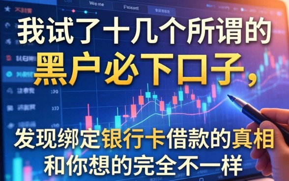 我试了十几个所谓的黑户必下口子,发现绑定银行卡借款的真相和你想的完全不一样
