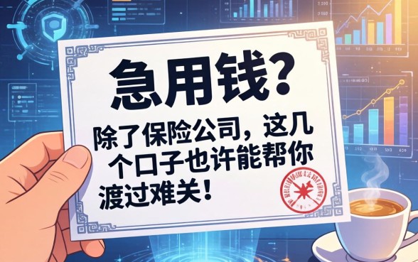 手里有保单急用钱？除了保险公司，这几个口子也许能帮你渡过难关！