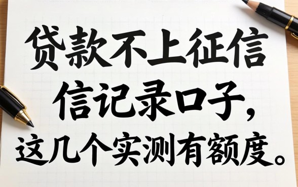 盘点那些贷款不上征信的记录的口子，这几个实测有额度