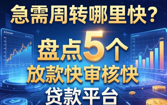 急需周转哪里快？盘点5个放款快审核快的贷款平台