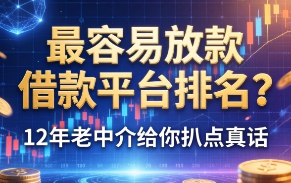 最容易放款的借款平台排名？12年老中介给你扒点真话