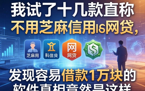 我试了十几款声称不用芝麻信用的网贷，发现容易借款1万块的软件真相竟然是这样