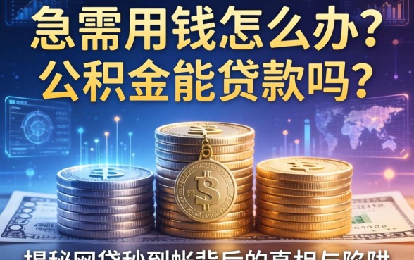 急需用钱怎么办？公积金能贷款吗？揭秘网贷秒到帐背后的真相与陷阱