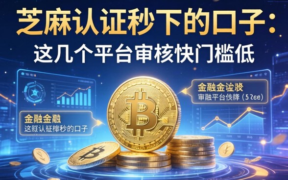 芝麻认证秒下的口子：这几个平台审核快门槛低