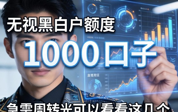 无视黑白户额度1000的口子，急需周转的可以看看这几个