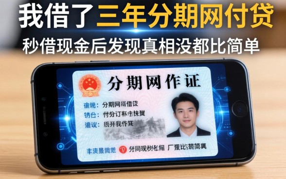 我借了三年分期的网贷,手机身份证秒借现金后发现真相没那么简单
