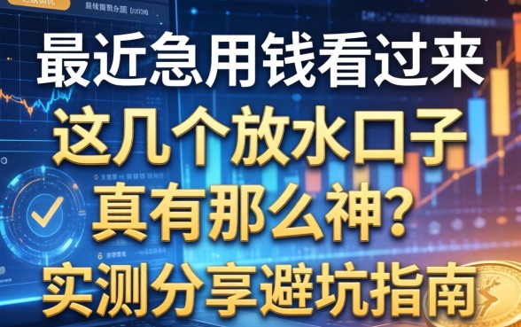 最近急用钱看过来，这几个放水口子真有那么神？实测分享避坑指南